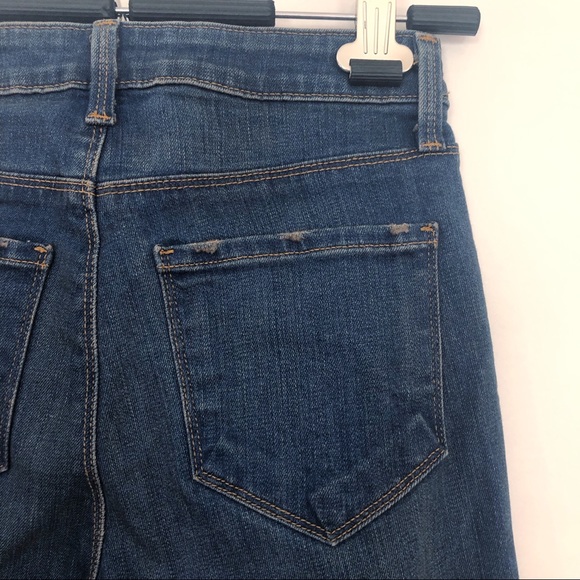 NWT L’AGENCE Blue High Rise Skinny Jeans Medium/Dark Wash Size 25 New - Picture 5 of 11